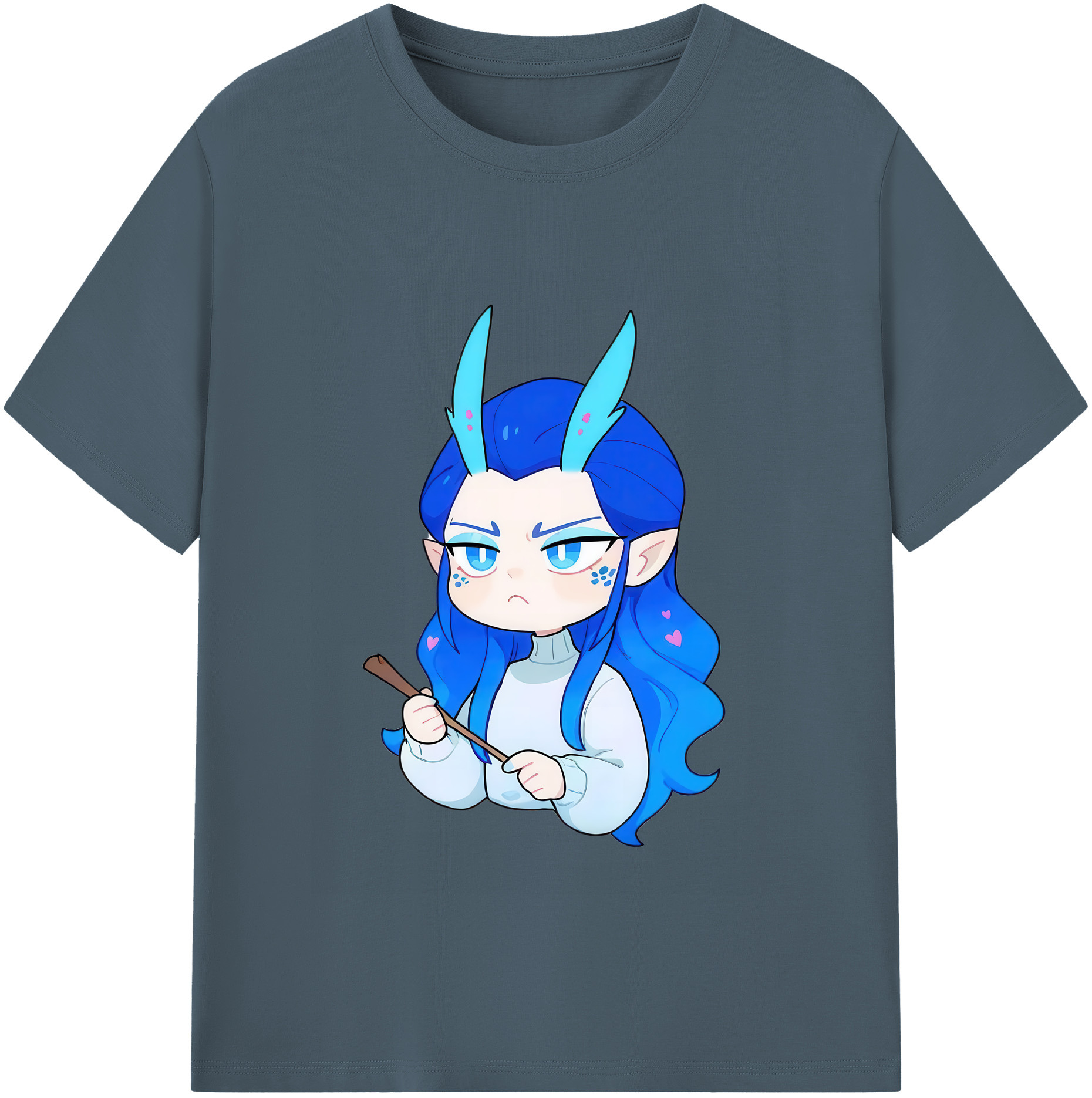 （画像用） Ne Zha 2 ナタ 魔童の大暴れ 綿100％半袖Tシャツ（フロントプリント）
